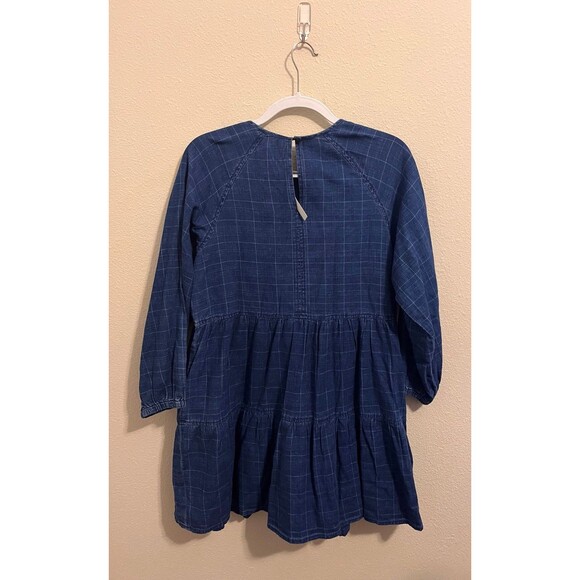 Madewell Windowpane Denim Mini Dress in Lunar Wash - Picture 7 of 9